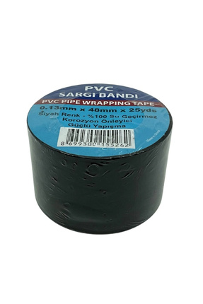 Pvc Geniş izole Bant 50 Mm X 25 Mt Elektrik Bandı SİYAH TR Image 0