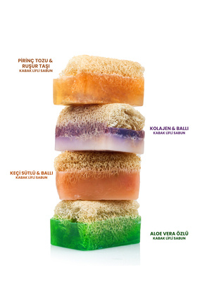 Prinç Tozu & Ruşur Taşlı Kabak Lifli Doğal Sabun 130 gr Image 2