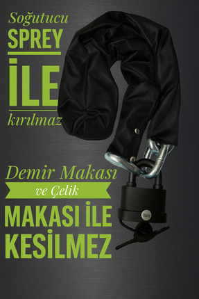 Grade80 10 Mm Kalınlık 2 Metre Kesilmez Motorsiklet Zincir Kilit Motor Kilidi Motosiklet kilidi Image 1