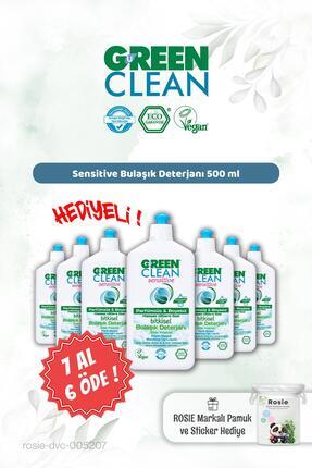 7 AL 6 ÖDE Green Clean 500 ml Sensitive Bulaşık Det. ve Rosie Hediye Image 0
