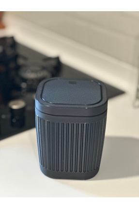 Çöp Kutusu V2 Masaüstü - Mutfak - Banyo - Açılır Kapanır - Siyah - 15CM Image 2