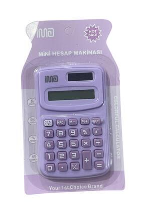 8 Haneli Mini Hesap Makinesi Mor Renk Image 0