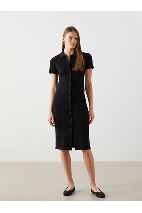 Hilfa Yeni Sezon Polo Yaka Kadın Bodycon Elbise Image 0