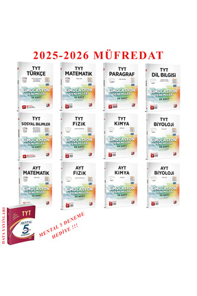 2025 2026 3D YAYINLARI TYT AYT SAYISAL DENEME FAYDALI SETİ+5 MENTAL DENEME HEDİYE Image 0