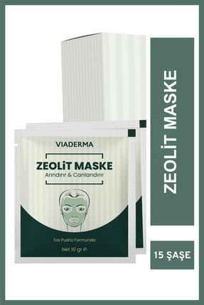 Dermavia Zeolite Arındırıcı Yüz Maskesi 15 Saşe x 10 gr - Detoks ve Yağ Emici Özellikler Image 0