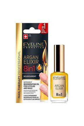 EVELINE Argan Elixir 8 In 1 Nourishment Regenerating Oil 12ml | Tırnak Bakım Yağı 5901761900729 Image 0