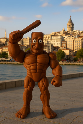 12 cm Kaslı Eklemleri Hareketli Tung Tung Tung Sahur Brainrot Kaslı Adam Image 0