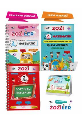 2.Sınıf Canlanan Mat Soru Bankası – Dört İşlem Prob. - Mat İşlem Yeteneği – Mat Takvim Not Image 0