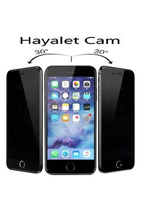 Iphone 7 / 8 / Se 2020 Privacy Gizli Hayalet 5d Nano Esnek Kırılmaz Cam Ekran Koruyucu (SİYAH) Image 0