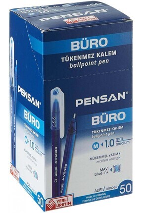 Büro 1mm Siyah Tükenmez Kalem 50 Adet Image 0