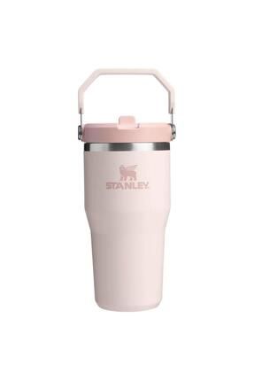 The IceFlow Flip Straw 2.0 Tumbler 0.6L / 20oz Rose Quartz Termos Image 0