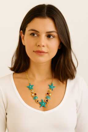 Zara Collection Model Deniz Kabuklu İnci Taşlı Kolye Image 0