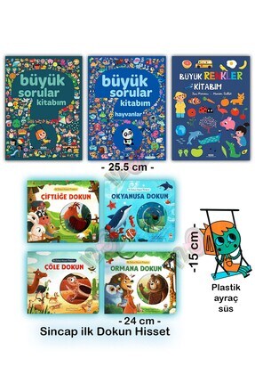 Büyük Sorular Renkler Hayvanlar Sincap İlk Dokun Hisset Kitabım Seti (0-3 Yaş) Image 0