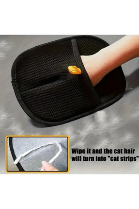 Çift Taraflı Statik Kedi Köpek Tüy Temizleme Eldiveni Giy siler, Mobilyalar ,Halılar 24x18 cm Image 5