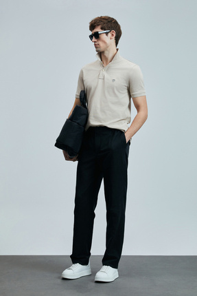 Laon Smart Erkek Polo Tişört Ekru Image 4