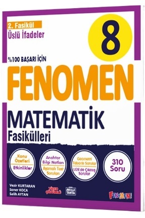 Fenomen 8. Sınıf Lgs Matematik 2. Fasikül Konu Özetli Soru Bankası Image 0