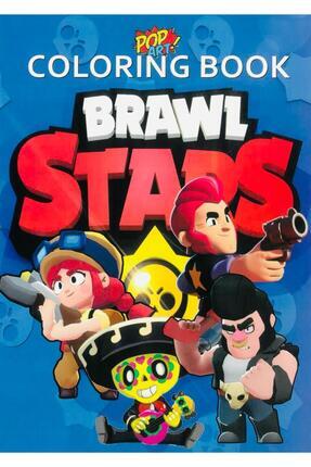 BRAWL STARS BOYAMA KİTABI STICKER HEDİYELİ ARKA KAPAK KESİLEREK MASKE YAPILABİLİR 16 RESİMLİ SAYFA Image 0