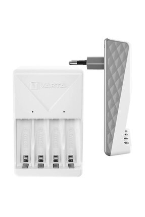 Plug Pil Şarj Cihazı 4 Adet AA 2100Mah Şarj Edilebilir Pil Hediyeli Image 1