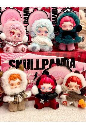 Skullpanda labubu 1 adet kutu rasgele renk gotik kız bebek skull panda Image 0