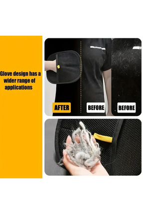 Çift Taraflı Statik Kedi Köpek Tüy Temizleme Eldiveni Giy siler, Mobilyalar ,Halılar 24x18 cm Image 3