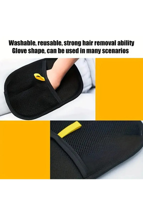 Çift Taraflı Statik Kedi Köpek Tüy Temizleme Eldiveni Giy siler, Mobilyalar ,Halılar 24x18 cm Image 4
