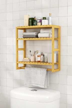 Bambu Mini 8 Form Organizer Mutfak ve Banyo Düzenleyici Askılı Duvar Rafı Havluluk DB-0028 Image 0