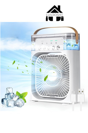 5 Başlık Vantilatör Brushless Motor Mini Buzlu Fan Klima Nemlendirici H2o Hava Soğutucu Image 0