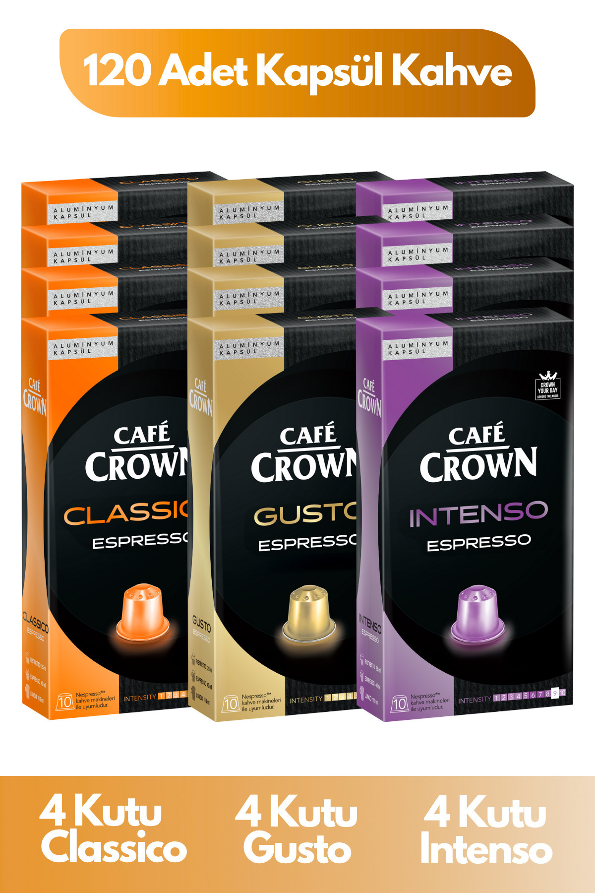 کپسول 120 قهوه Nespresso بسته مگا سازگار - 120 AL 60 پرداخت!