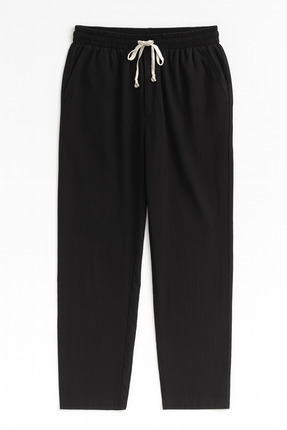 Luxe Erkek Baggy Keten Karışımı Rahat Pantolon Bol Paça Yeni Sezon Image 0