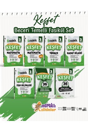 MERAKLI ZİHİNLER YAYINCILIK 3. SINIF KEŞFET BECERİ TEMELLİ FASİKÜL SET (GÜNCEL MÜFREDAT) Image 0
