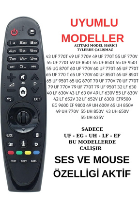 SES KOMUTLU VE MOUSELİ MR 600 KUMANDA SADECE 2015 MODEL TVLER İÇİN Image 0