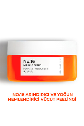 No:16 Yoğun Nemlendirici, Besleyici ve Arındırıcı Vücut Peelingi 300 gr. Image 0