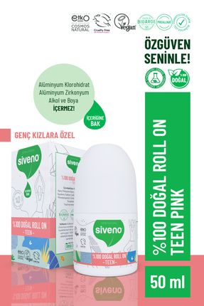 %100 Doğal Roll-on Teen Girl Genç Kız Deodorant Ter Kokusu Önleyici Bitkisel Lekesiz Vegan 50 ml Image 0