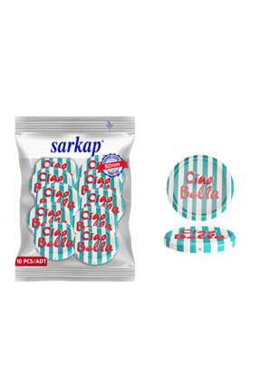 Hijyenik Paketli 10 Adet Kavanoz Kapağı Dolce Vita Desenler 82 mm - Ciao Bella Yeşil Image 0