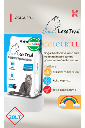 Colourful Ince Tane Eko 20 lt Kedi Kumu Image 1