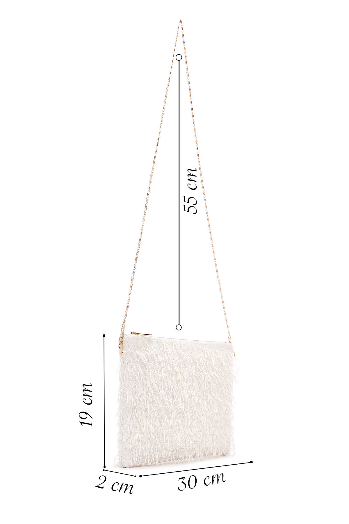 زنان زنجیره ای بلند و سفید Portfoy Bag 25SBD22046F
