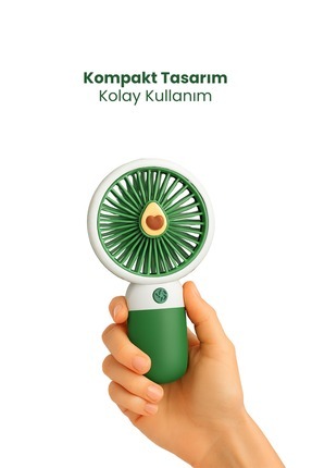 Mini Fan Şarjlı Taşınabilir El Vantilatörü Telefon Standı Meyve Figürlü Usb Mini Fan 250Mah 5W Güçlü Image 0
