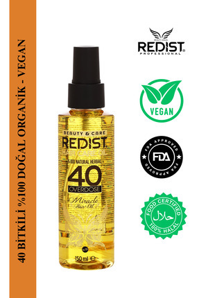 %100 Doğal - Vegan 40 Bitkili Saç Bakım Yağı – Doğal Ve Etkili Bakım 150 ml Image 0