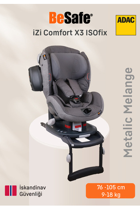 Izi Comfort X3 Isofix 9-18 Kg Oto Koltuğu Metallic Melange Image 0