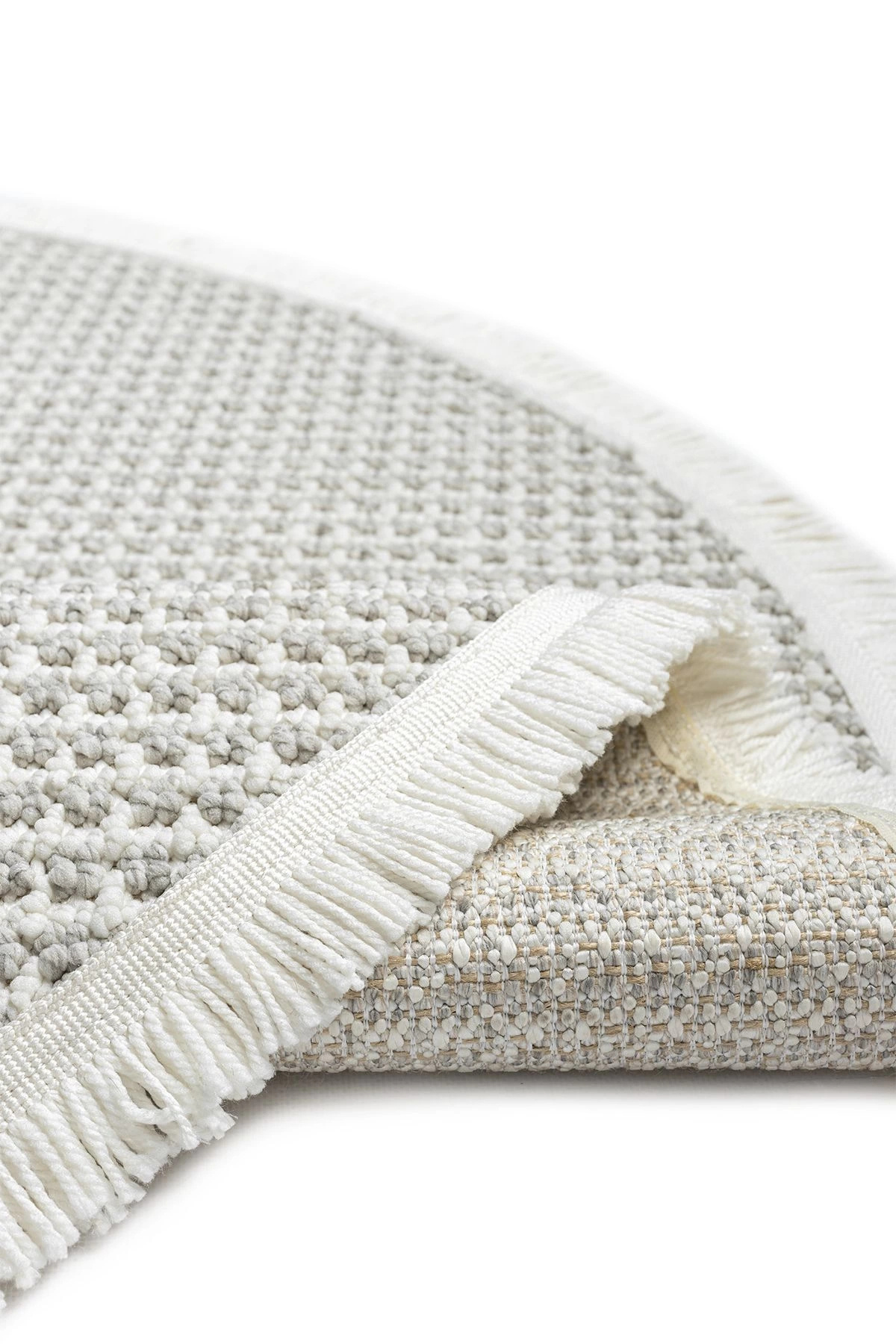 فرش دایره نرم سفید خاکستری فرش فرش اتاق نشیمن آشپزخانه راهرو کف فرش ماشینی بافت فرش 0014 CIRCLE