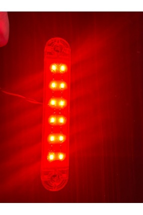 12 ledli parmak lamba12.24 volt uyumlu kırmızı Image 0