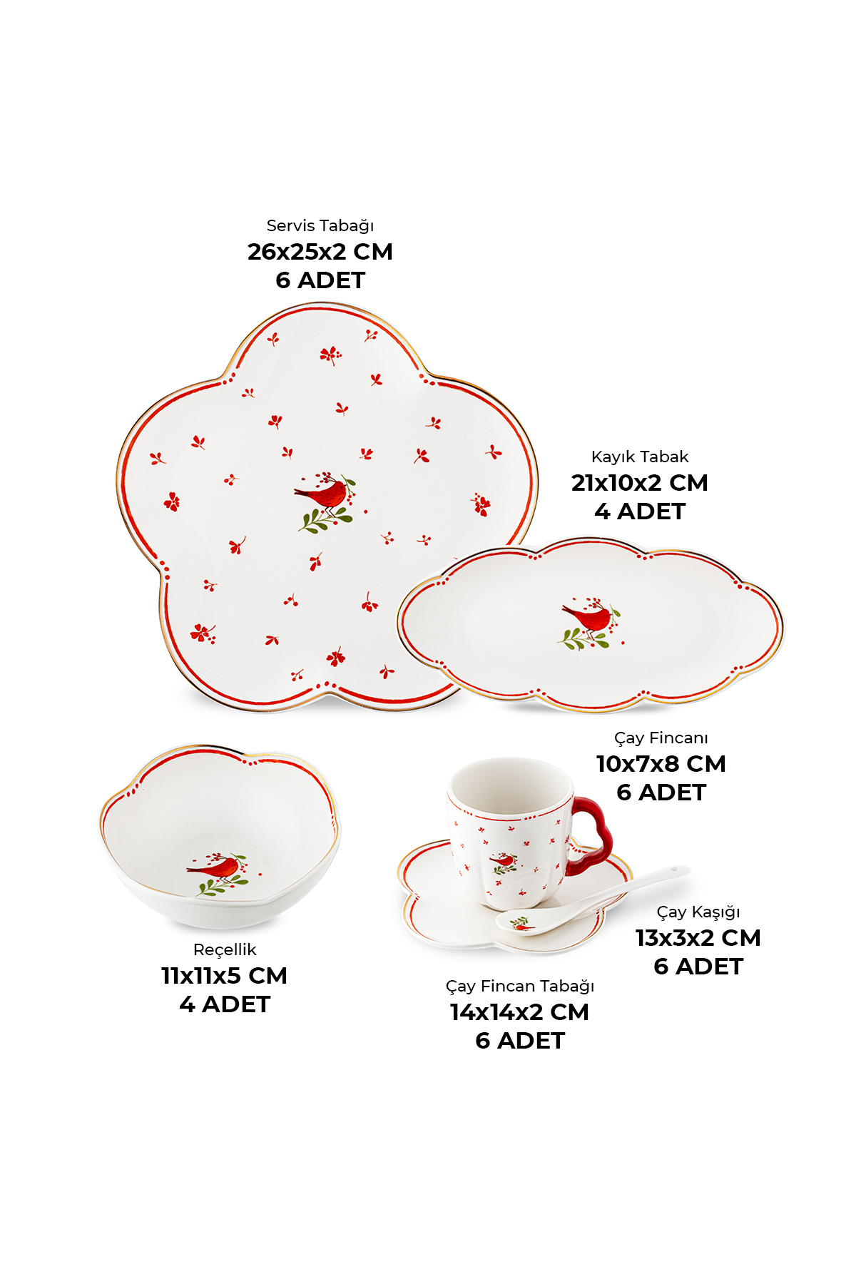 Myna Porcelain 32 قطعه 6 نفره صبحانه