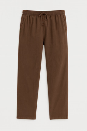 Defy Erkek Rahat Kalıp Keten Görünümlü Pantolon Image 0