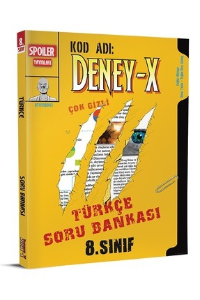 Spoiler 2024 8. Sınıf Türkçe Deney X Soru Bankası Image 0