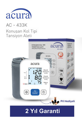 AC-433K Geniş Ekranlı Türkçe Konuşan Tansiyon Aleti Image 0