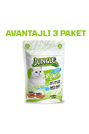 Crunch Kedi Ödül Deri - Tüy Bakımı 60 Gr. * 3 PAKET Image 0
