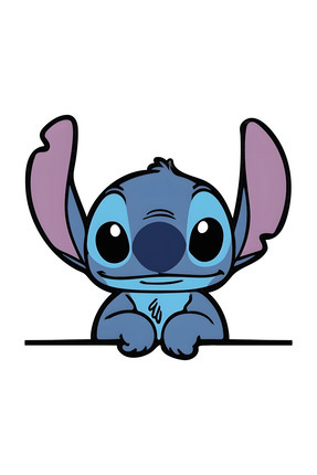 Stitch Sticker 13,5x12,5 Su Geçirmez Yüksek Çözünürlüklü Araba Laptop Oto Motor Kask Duvar Sticker Image 0