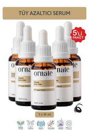Karınca Yumurtası Yağı Tüy Azaltıcı Ve Nemlendirici Serum 5'li Süper Set 30ml Image 0