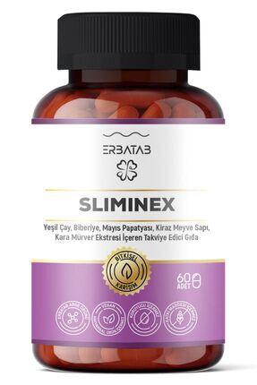 Sliminex (YEŞİLÇAY - BİBERİYE - MAYIS PAPATYASI - KİRAZ SAPI EKSTRESİ) 60 Kapsül Image 0