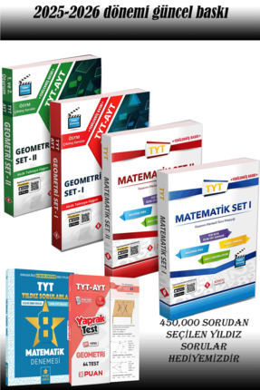 Tyt - Ayt Matematik Geometri Modüler Set 1-2 tüm set güncel baskı 2024-2025 en son baskı hediyeli Image 0